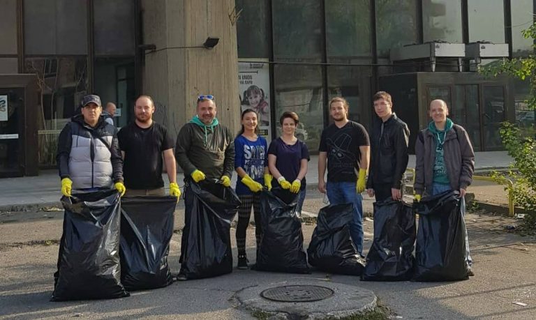 МОДОМ акција на чистење отпад кај Железничка (10.11.2018)