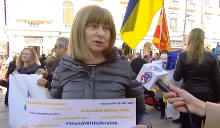 Протест вo знак на поддршка и солидарност со Украина